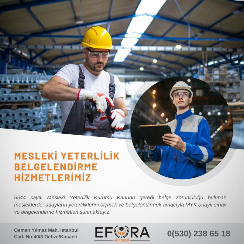 Mesleki Yeterlilik Belgelendirme Hizmetlerimiz